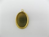 BRASS Rolled Edge Oval Setting 18x13mm