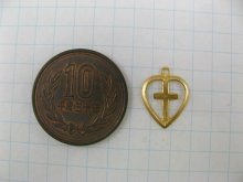 他の写真1: BRASS Heart+Cross (M)