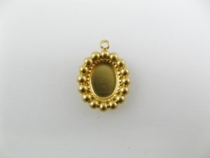 画像1: Brass DOT Border Setting 8x6mm