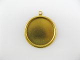 BRASS Rolled Edge Round Setting  18mm