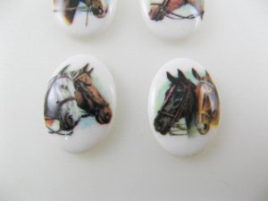 画像3: Vintage Plastic Horse Picture Cabochon 