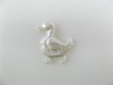 Vintage Plastic Pearlized Duck Cabochon