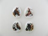 Vintage Plastic Horse Picture Cabochon 