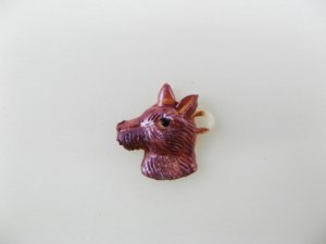 画像1: Vintage Dog cabochon