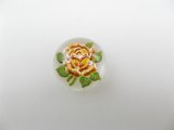 Glass ”YELLOW-Rose” Intaglio Cabochon