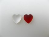 Vintage Mat/Crystal Heart Cabochon(Tiny)