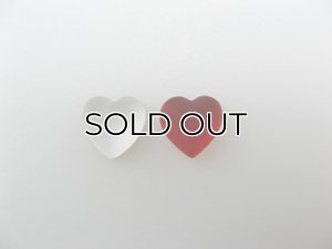画像1: Vintage Mat/Crystal Heart Cabochon(Tiny)