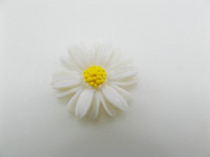 画像1: Vintage WH/Daisy Flower 19mm