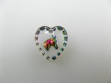 Tiny Horse Heart Glass Intaglio Pendant 