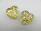 Heart Crystal Bumpy Cabochon 18mm 2個入り