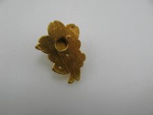 他の写真2: Vintage Plastic Goldplated Stemmed Rose cabochon