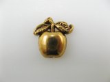 Vintage Plastic A/Goldplated Apple cabochon