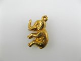 Vintage Plastic Goldplated Elephant