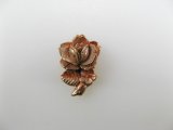 Vintage Plastic Copperplated Stemmed Rose cabochon