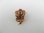 画像1: Vintage Plastic Copperplated Stemmed Rose cabochon (1)