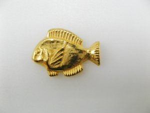 画像1: Vintage Plastic Goldplated "Fish"