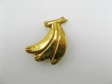 Vintage Plastic Goldplated BANANA cabochon