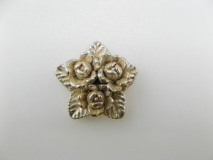 画像1: Vintage Plastic Silverplated Star Flower