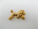 Vintage Plastic Goldplated "Poodle"