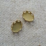 Brass Lace Edged Oval Setting 8x6 2コ入り