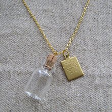 他の写真2: Glass Cork Mini Bottle charm "Jar"