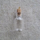 Glass Cork Mini Bottle charm "Jar"