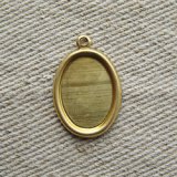BRASS Rolled Edge Oval Setting 14x10mm