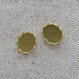 Brass Lace Edged Oval Setting 10x8 2コ入り