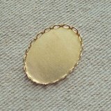 Brass Lace Edged Oval Setting 25x18
