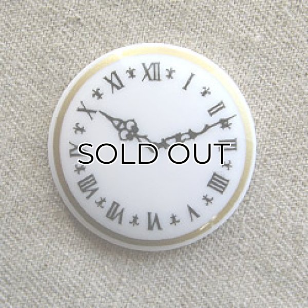画像1: Vintage Plastic CLOCK Cabochon (1)