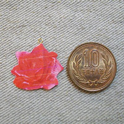 画像1: Decoupage 花/バラ赤