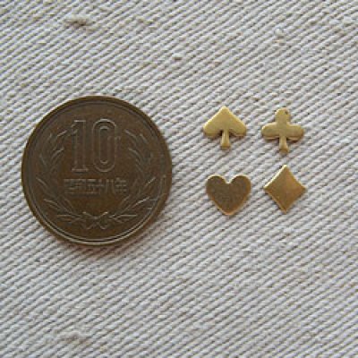 画像1: Brass TINY Playing-card mark set