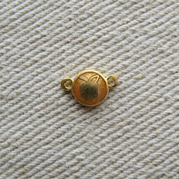 画像1: Vintage Small Enameled Apple Connector (1)