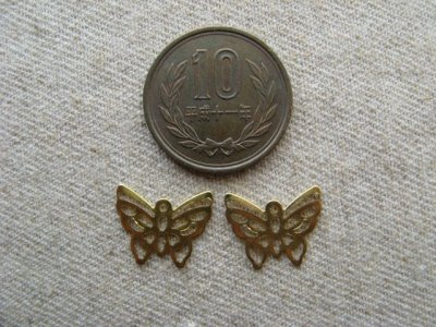 画像1: Brass Plate Butterfly 4個入り