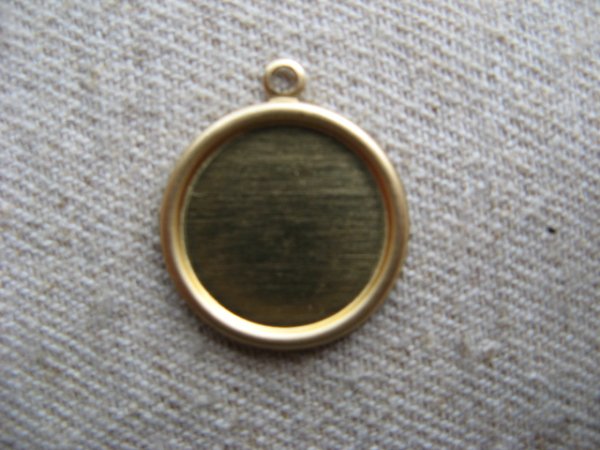 画像1: BRASS Rolled Edge Round Setting 15mm  (1)