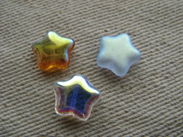 画像1: Glass Star 12mm Beads 2個入り (1)