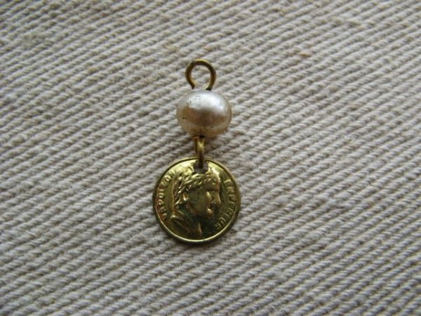 画像1: Vintage Coin&Beads connector (1)