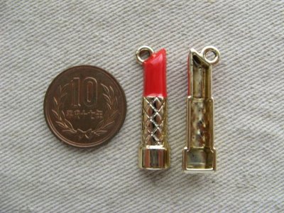 画像1: Metal Lipstick Pendant Charm