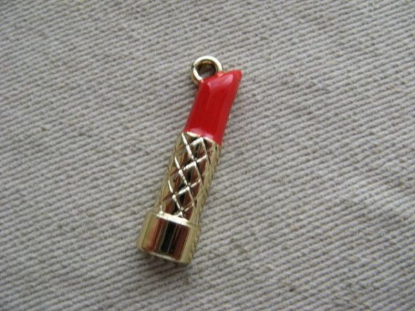 画像1: Metal Lipstick Pendant Charm (1)