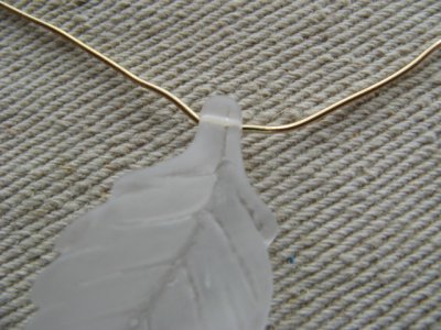 画像2: Lucite Frosted Leaf Pendant 【II】 