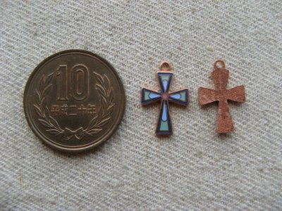 画像1: Copper+Enamel Cross