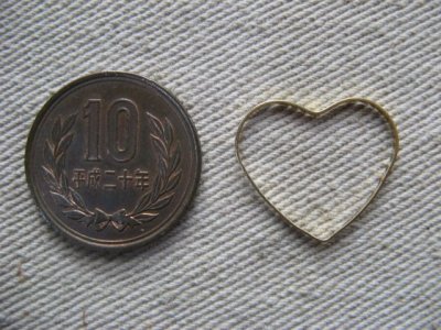 画像1: BRASS Heart Ring 2個いり