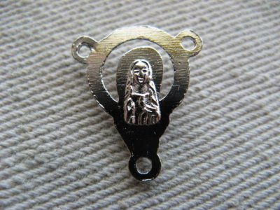 画像1: Silver Rosary Connector【Mary】