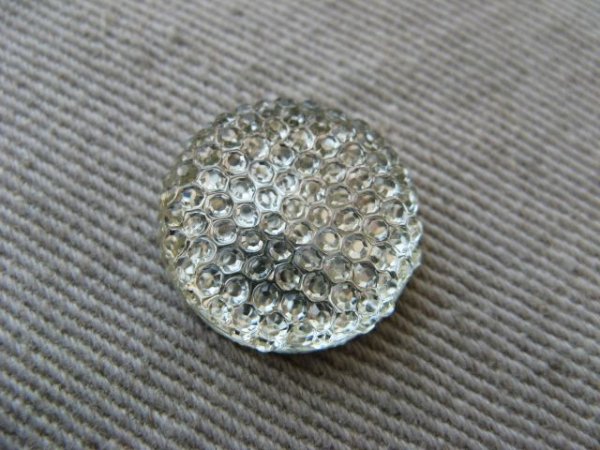 画像1: Round Crystal Bumpy Cabochon 18mm 2個入り (1)