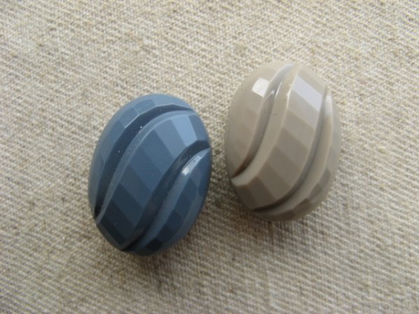 画像1: Vintgae Oval Twist Deco Beads (1)