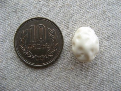 画像1: Vintage Cream Lucite POTATO Beads