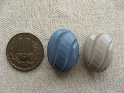 画像1: Vintgae Oval Twist Deco Beads