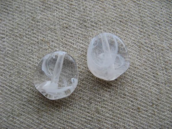 画像1: Plastic Floating-White Nugget Beads(S) 2個いり (1)