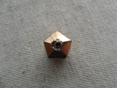画像3: Vintage Copper Pentagon Faceted Beads