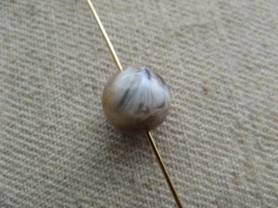 画像2: Vintage Faux Stone Marble Ball Beads